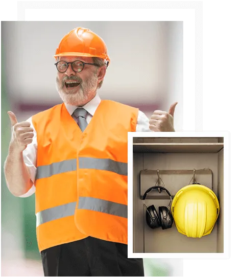 London builders and electricians wearing safety gear for construction excellence