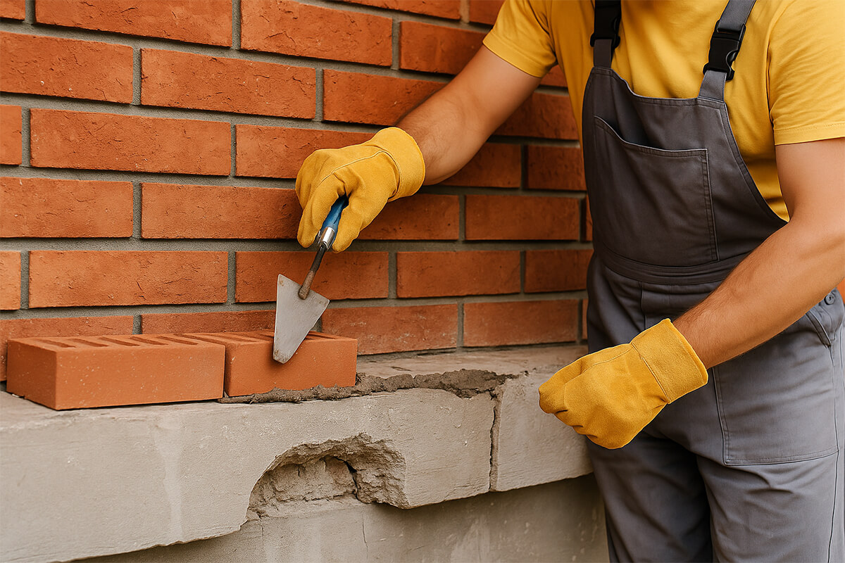 Brick and concrete structural repairs for long-term property safety